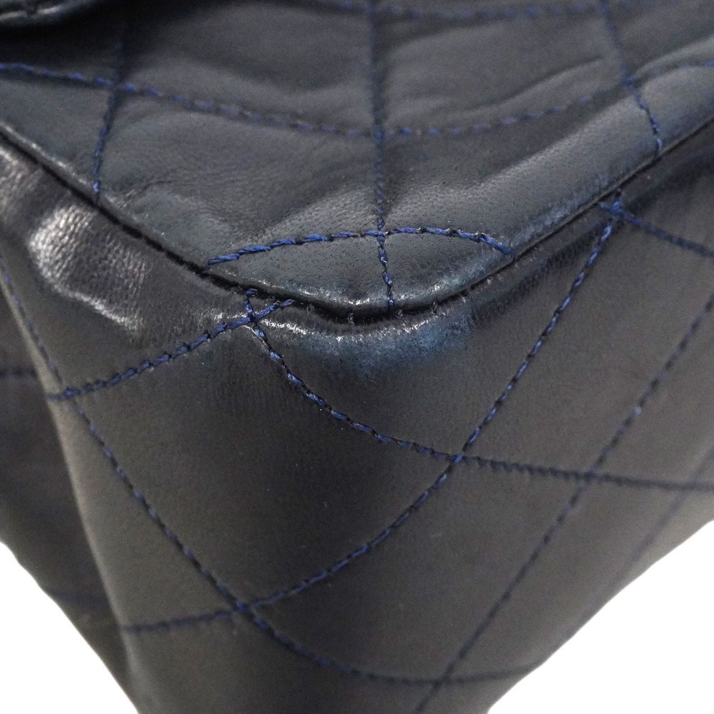 Chanel Shoulder Bag Quilted Lambskin Black Gold — view 6