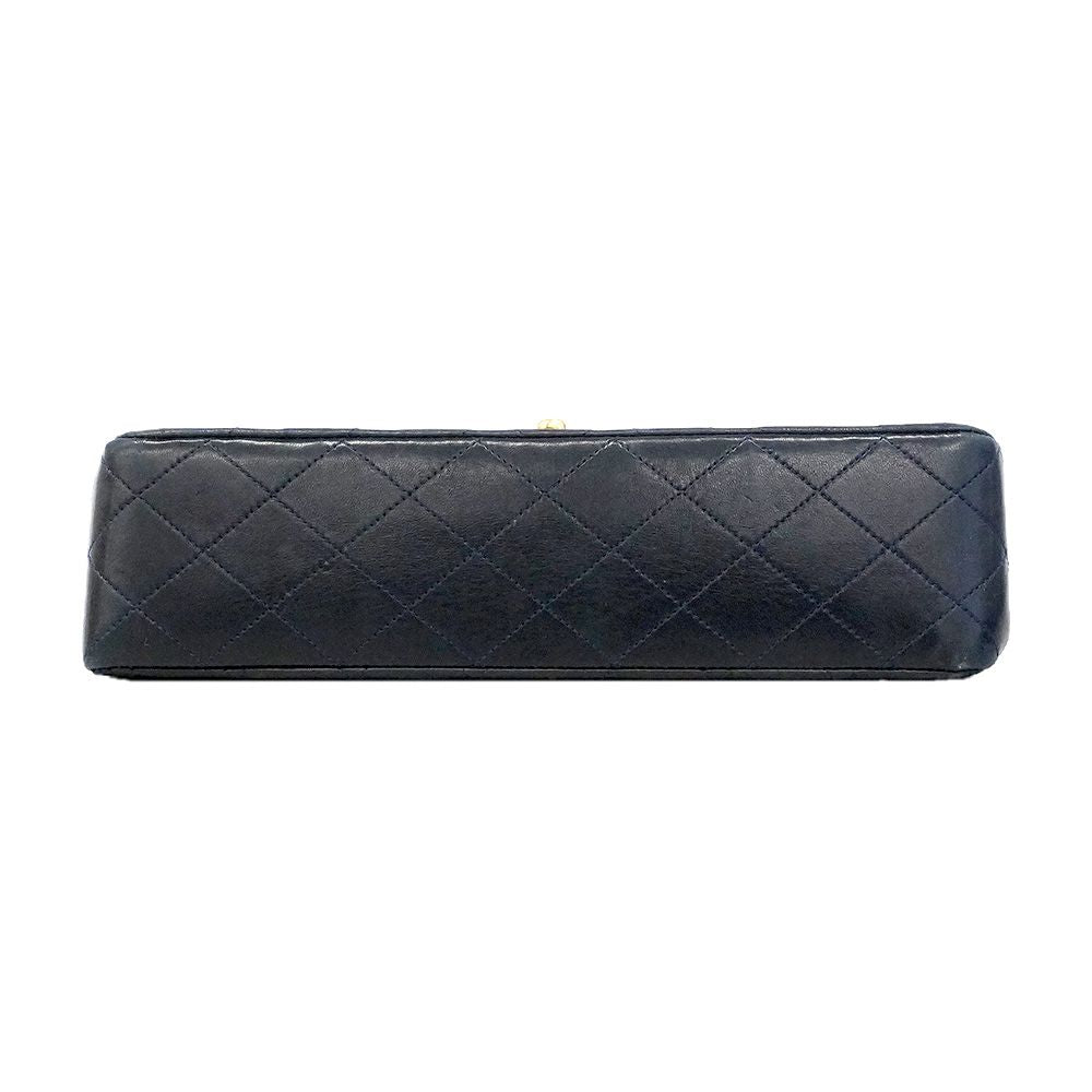 Chanel Shoulder Bag Quilted Lambskin Black Gold — view 3