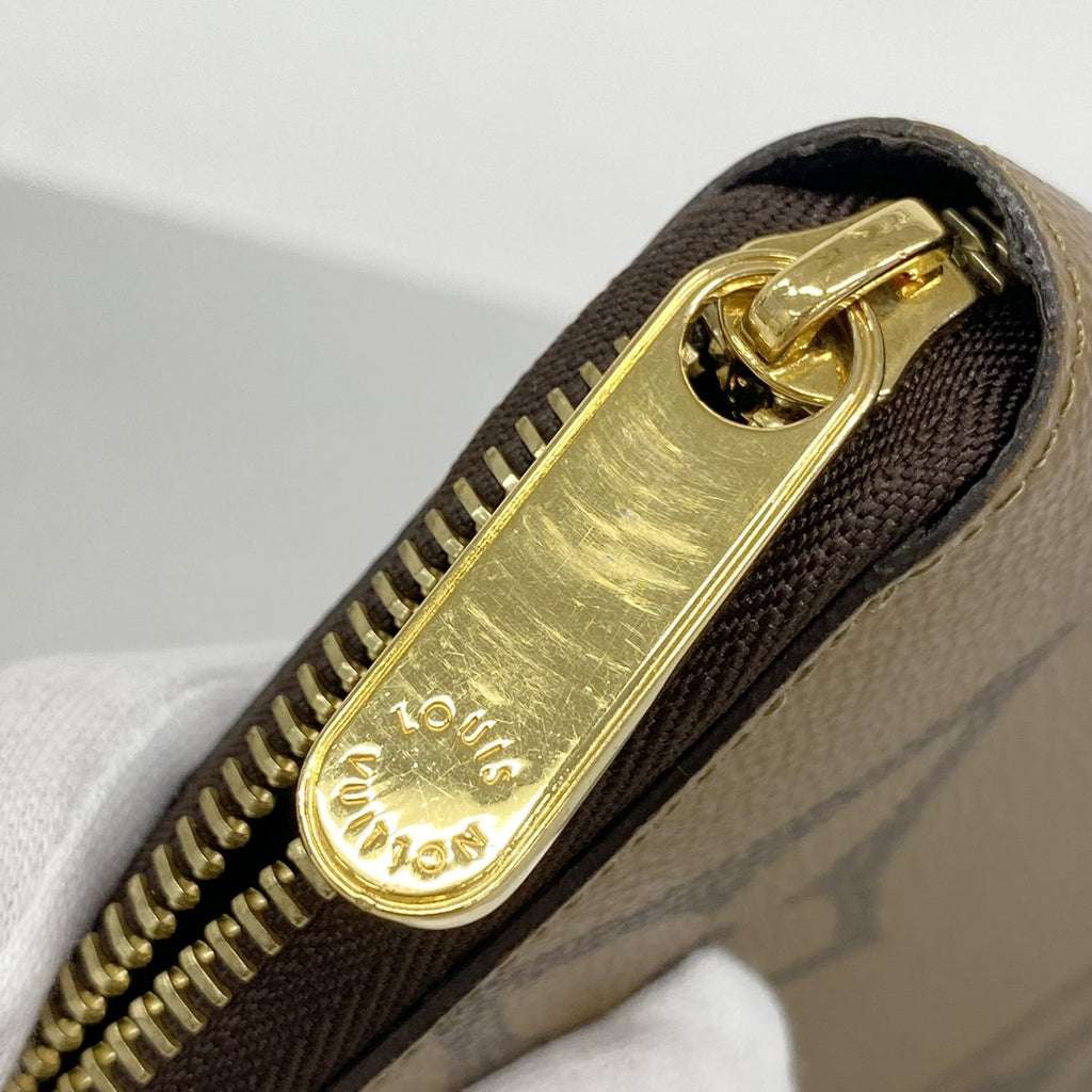 Louis Vuitton Wallet Monogram Giant Reverse Zippy Brown — view 6