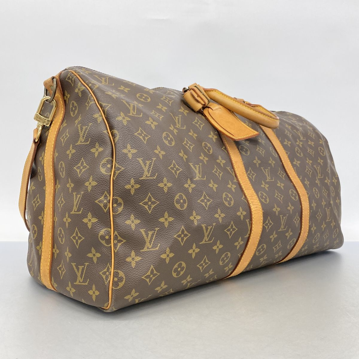 Louis Vuitton Boston Bag Monogram Keepall Bandouliere 55 Brown — view 2