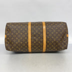 Louis Vuitton Boston Bag Monogram Keepall Bandouliere 55 Brown — view 3