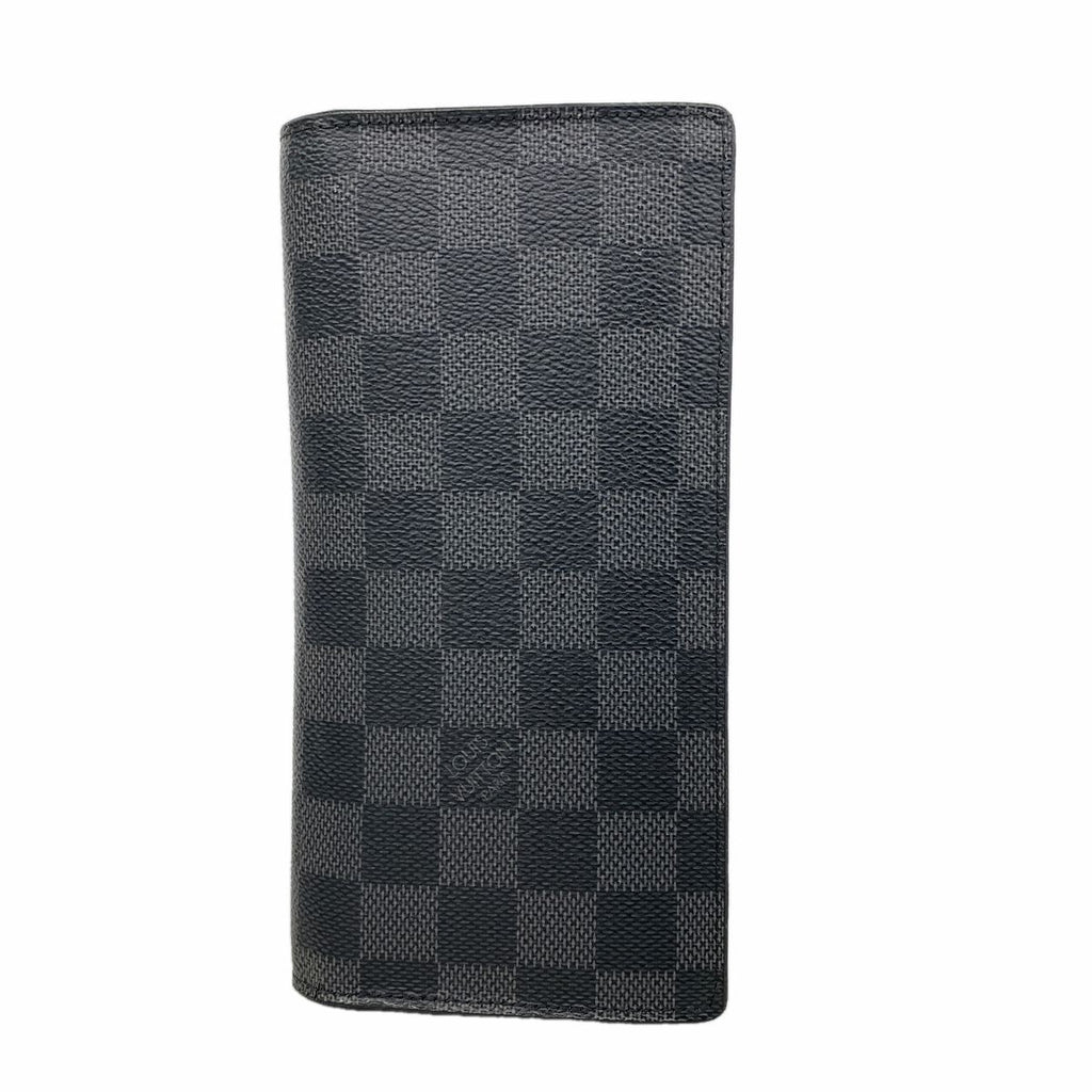 Louis Vuitton Wallet Damier Graphite Portefeuille Brazza Black