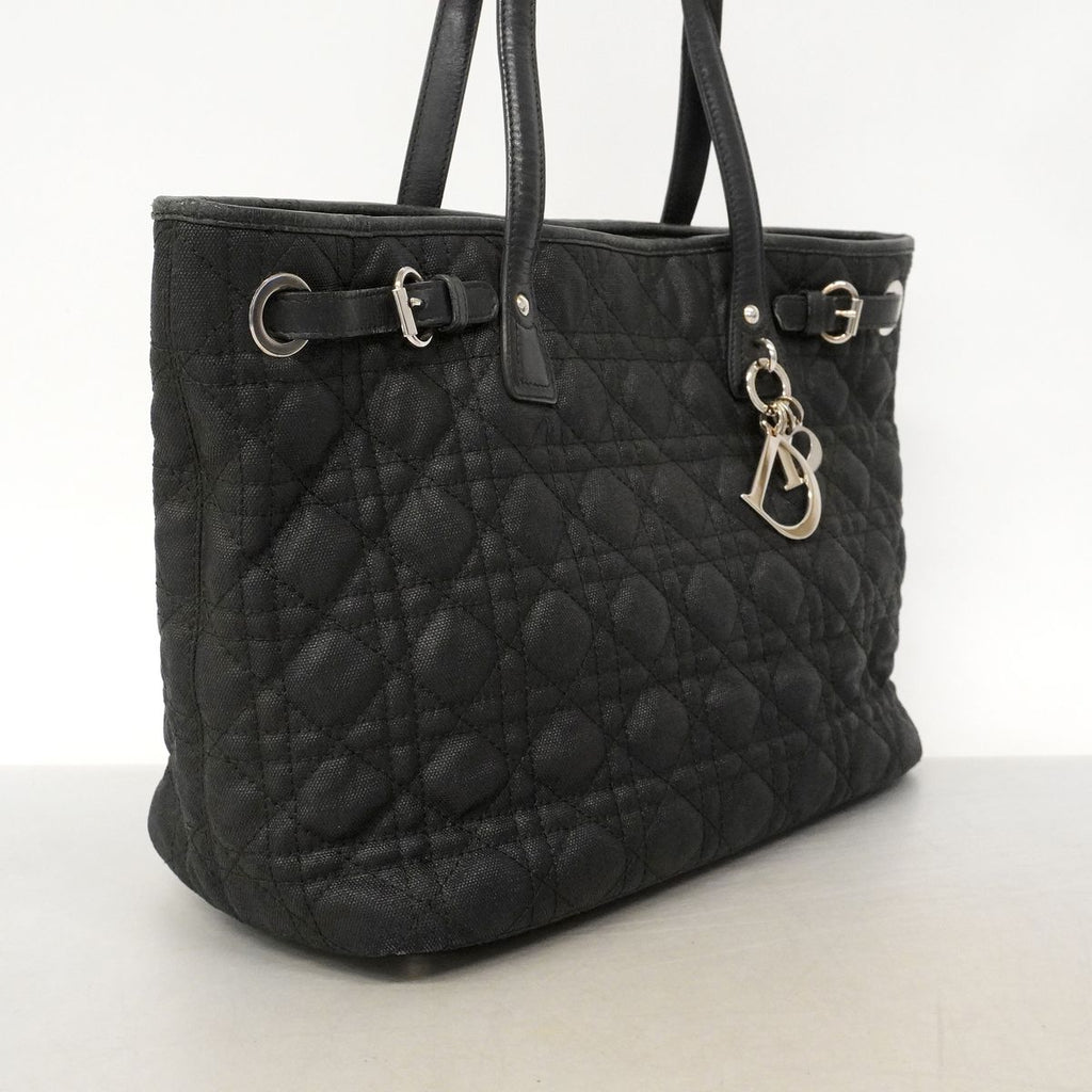 Dior Tote Cannage Panarea Leather Black Silver — view 2