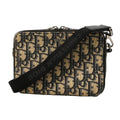 Dior Shoulder Bag Canvas Black Silver