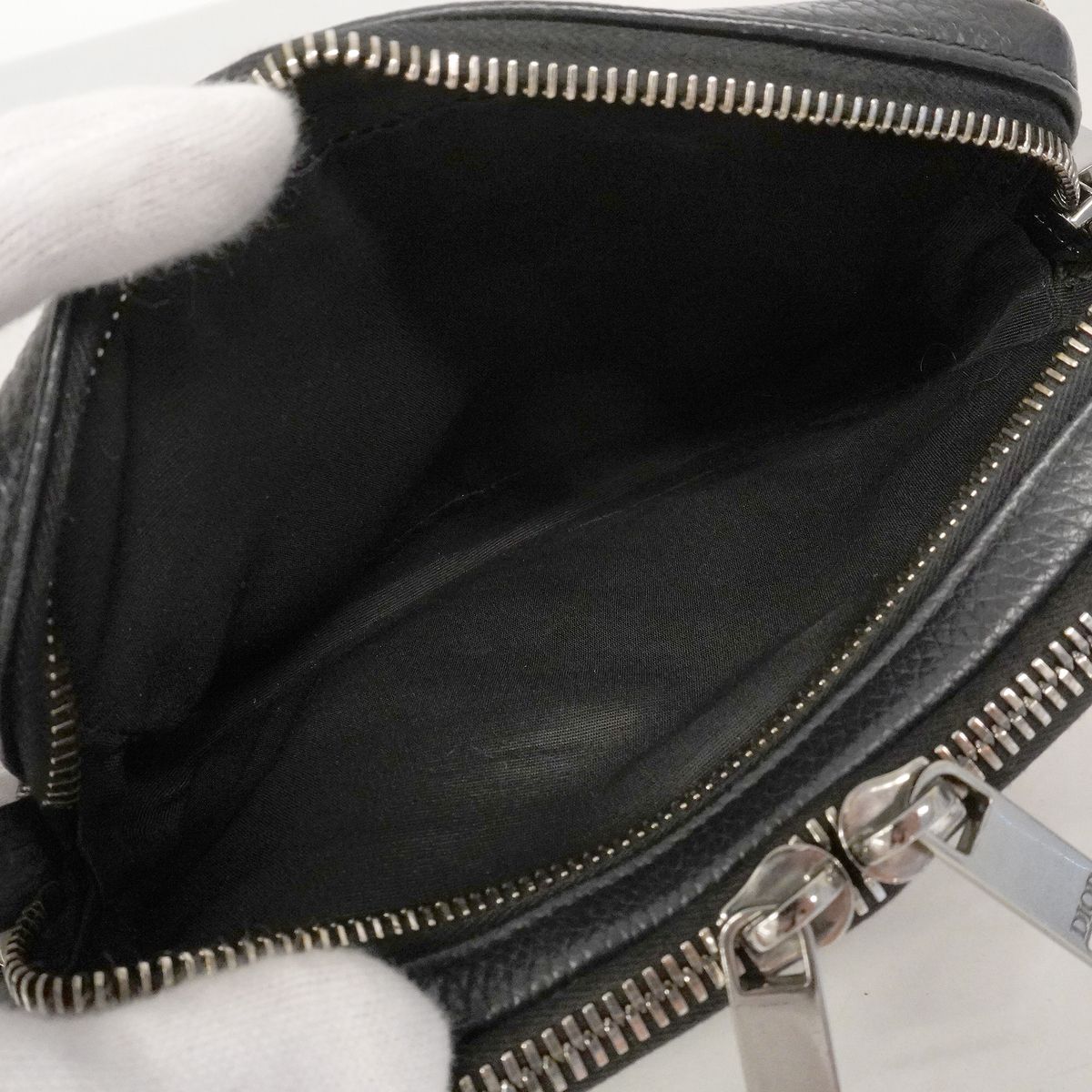Dior Shoulder Bag Canvas Black Silver — view 4