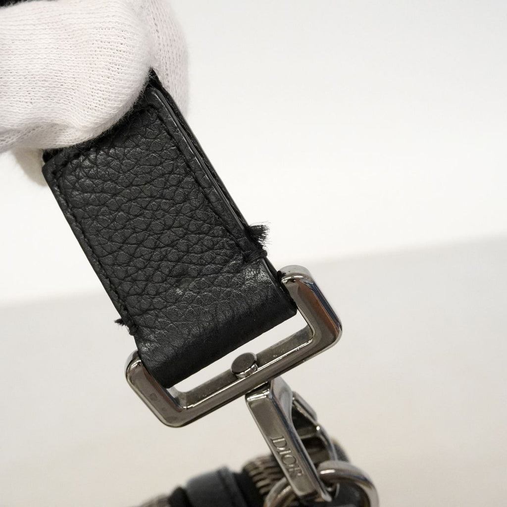 Dior Shoulder Bag Canvas Black Silver — view 8