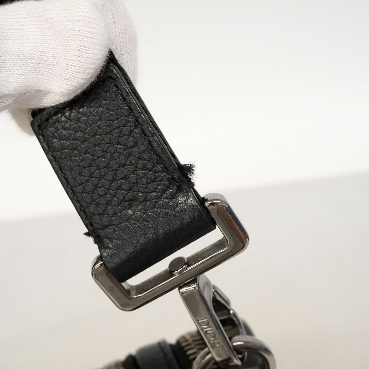 Dior Shoulder Bag Canvas Black Silver — view 8