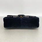 Gucci Shoulder Bag GG Marmont Velour Black Gold — view 3