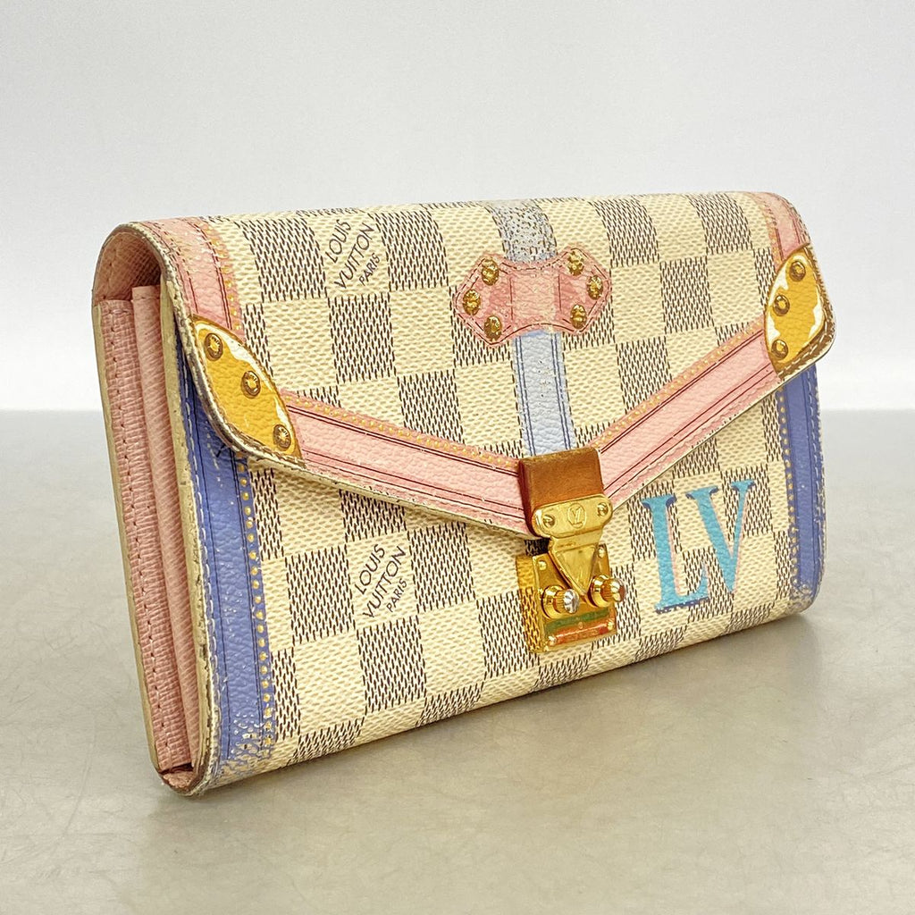 Louis Vuitton Wallet Damier Azur Summer Trunk Portefeuille Sarah White — view 2