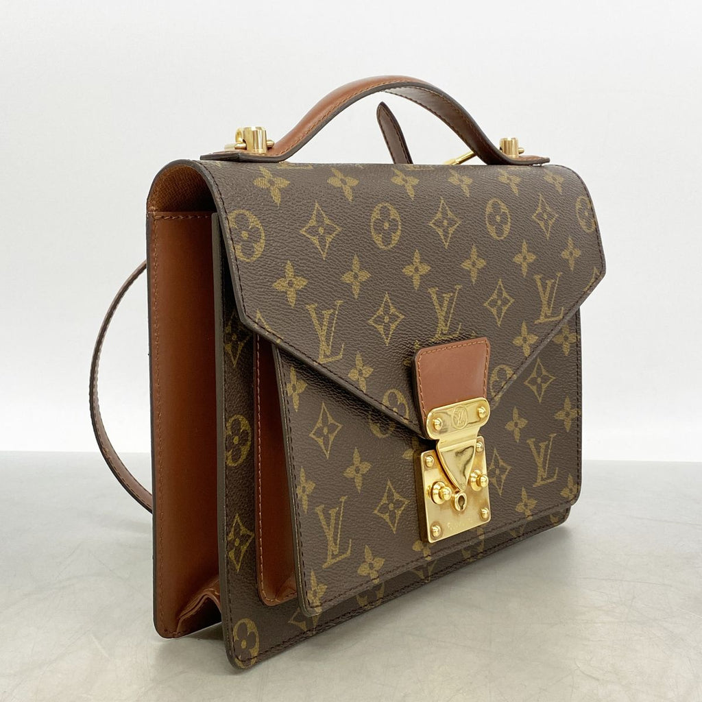 Louis Vuitton Handbag Monogram Monceau 26 Brown 2-Way Bag — view 2