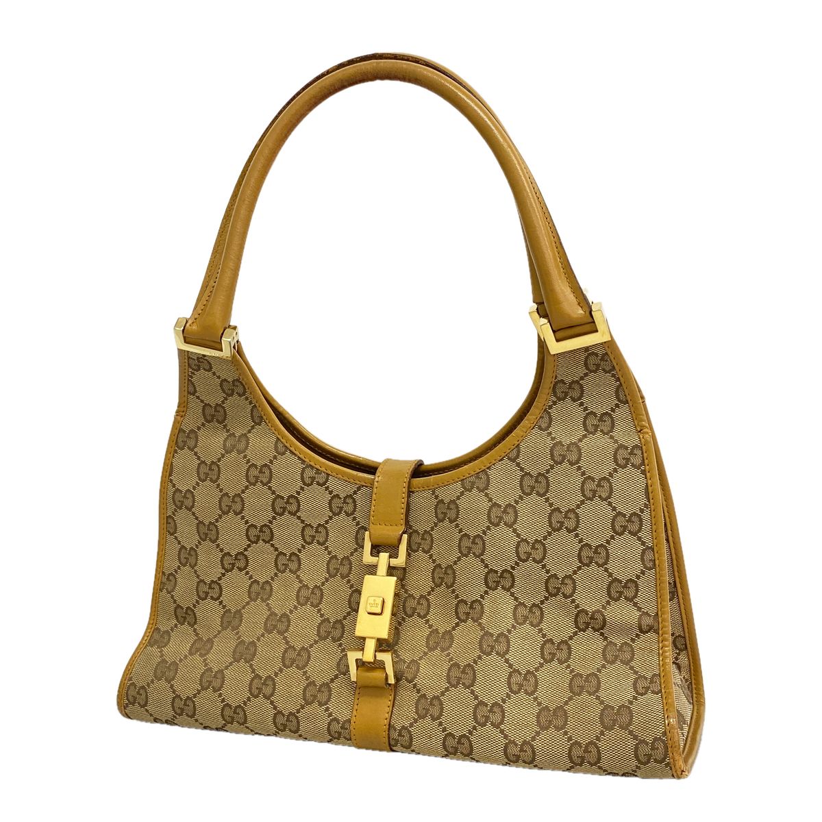 Gucci Handbag GG Canvas Jackie Brown Silver