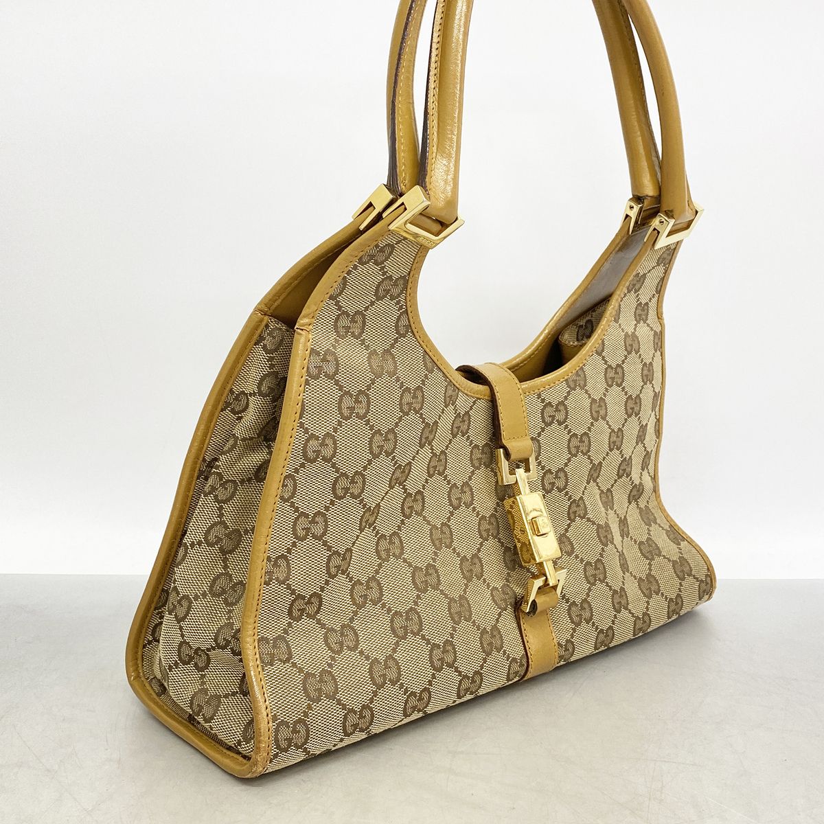 Gucci Handbag GG Canvas Jackie Brown Silver — view 2