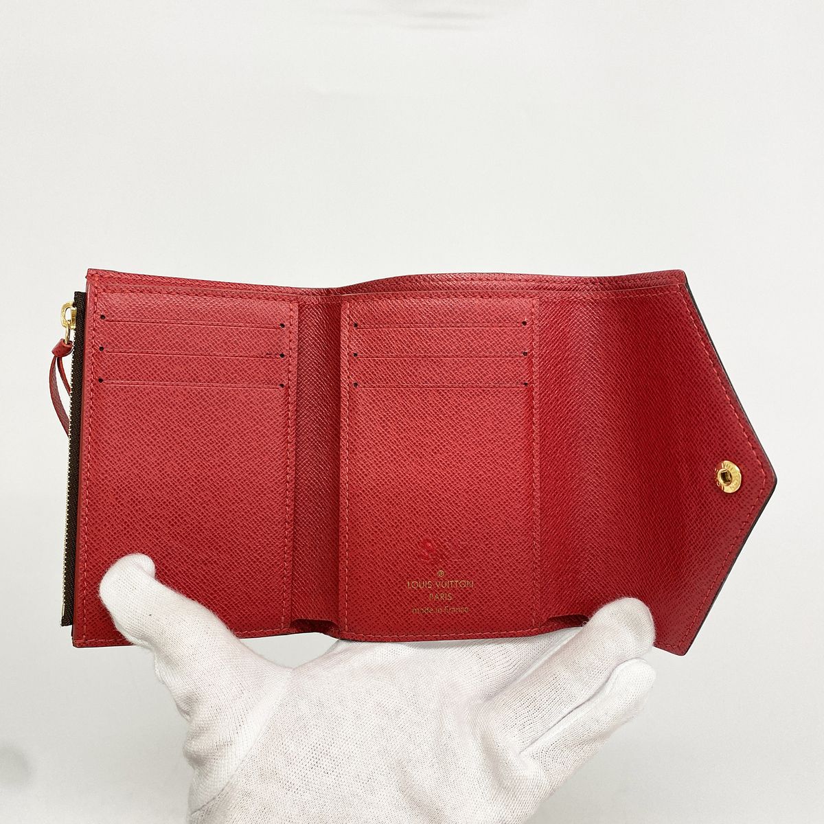 Louis Vuitton Trifold Wallet Damier Portefeuille Victorine Ebene — view 3