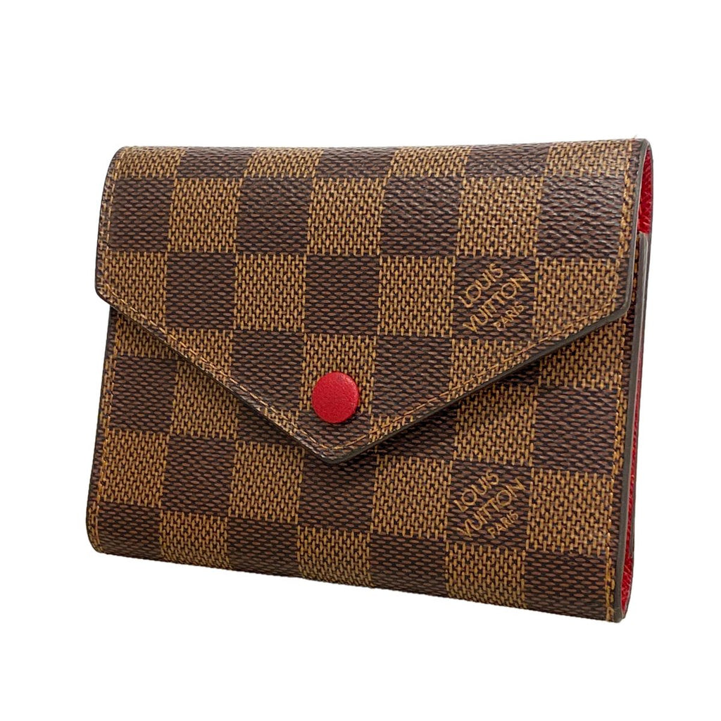 Louis Vuitton Trifold Wallet Damier Portefeuille Victorine Ebene