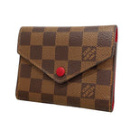 Louis Vuitton Trifold Wallet Damier Portefeuille Victorine Ebene