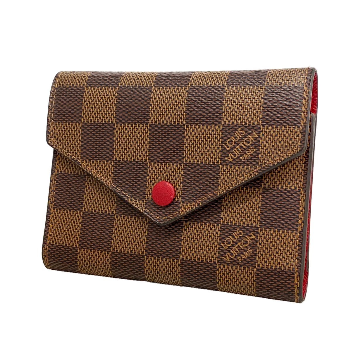 Louis Vuitton Trifold Wallet Damier Portefeuille Victorine Ebene