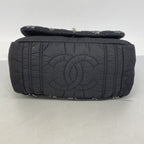 Chanel Shoulder Bag Paris Vizance Nylon Black Silver — view 3