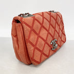 Chanel Shoulder Bag Wild Stitch Sparkle Leather Red Silver — view 2