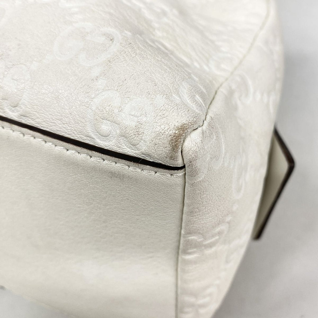 Gucci Pouch Sherry Line Guccissima Leather White Silver — view 6