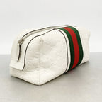 Gucci Pouch Sherry Line Guccissima Leather White Silver — view 2