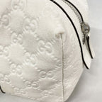 Gucci Pouch Sherry Line Guccissima Leather White Silver — view 7