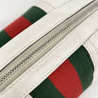 Gucci Pouch Sherry Line Guccissima Leather White Silver — view 8