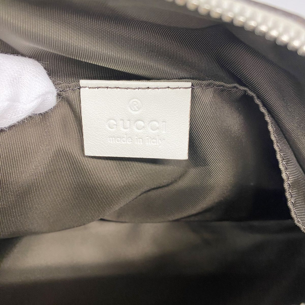 Gucci Pouch Sherry Line Guccissima Leather White Silver — view 5