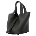 Hermes Handbag Picotin Lock PM Taurillon Clemence So Black