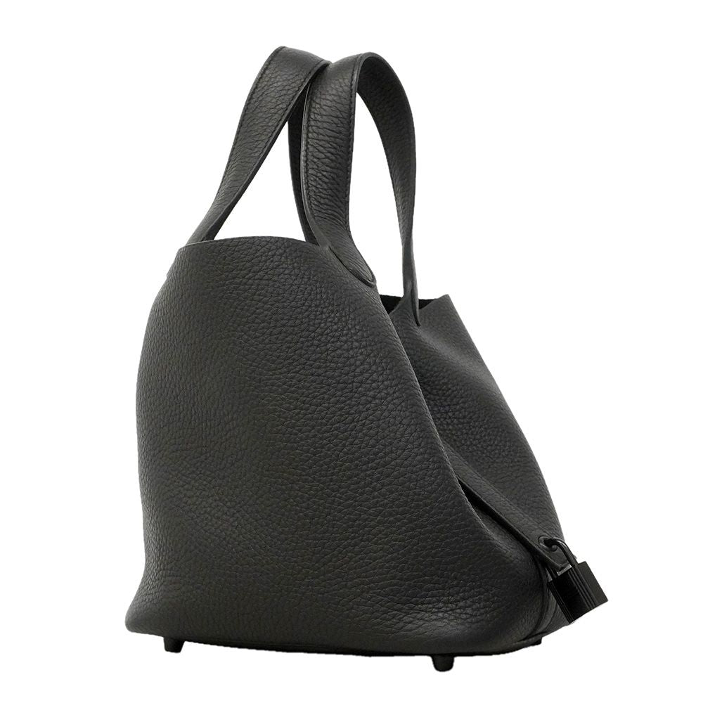 Hermes Handbag Picotin Lock PM Taurillon Clemence So Black — view 2