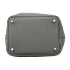 Hermes Handbag Picotin Lock PM Eclat Taurillon Clemence Swift Ardoise Gray — view 3