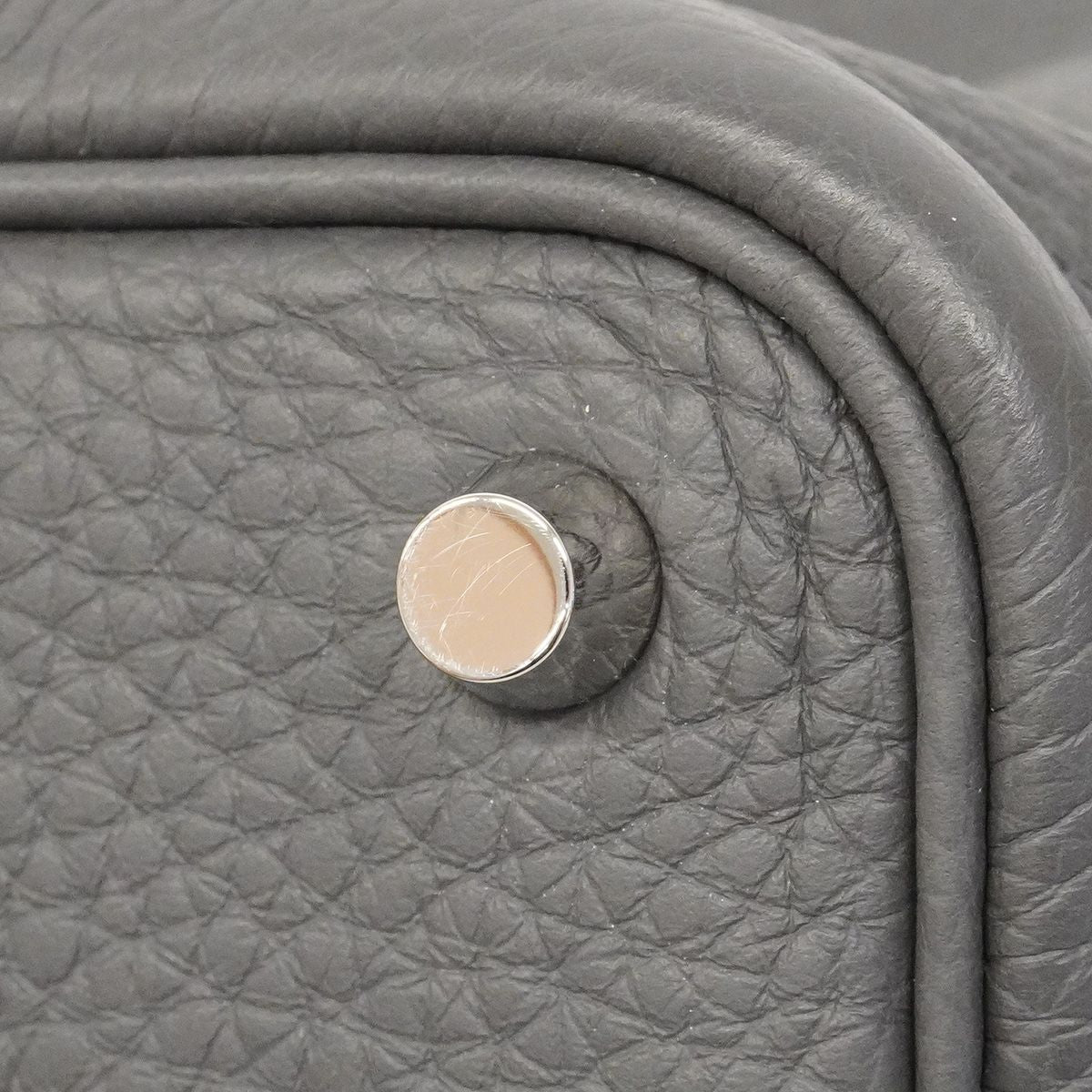 Hermes Handbag Picotin Lock PM Eclat Taurillon Clemence Swift Ardoise Gray — view 6