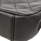 Chanel Shoulder Bag Quilted Lambskin Black Gold — view 6