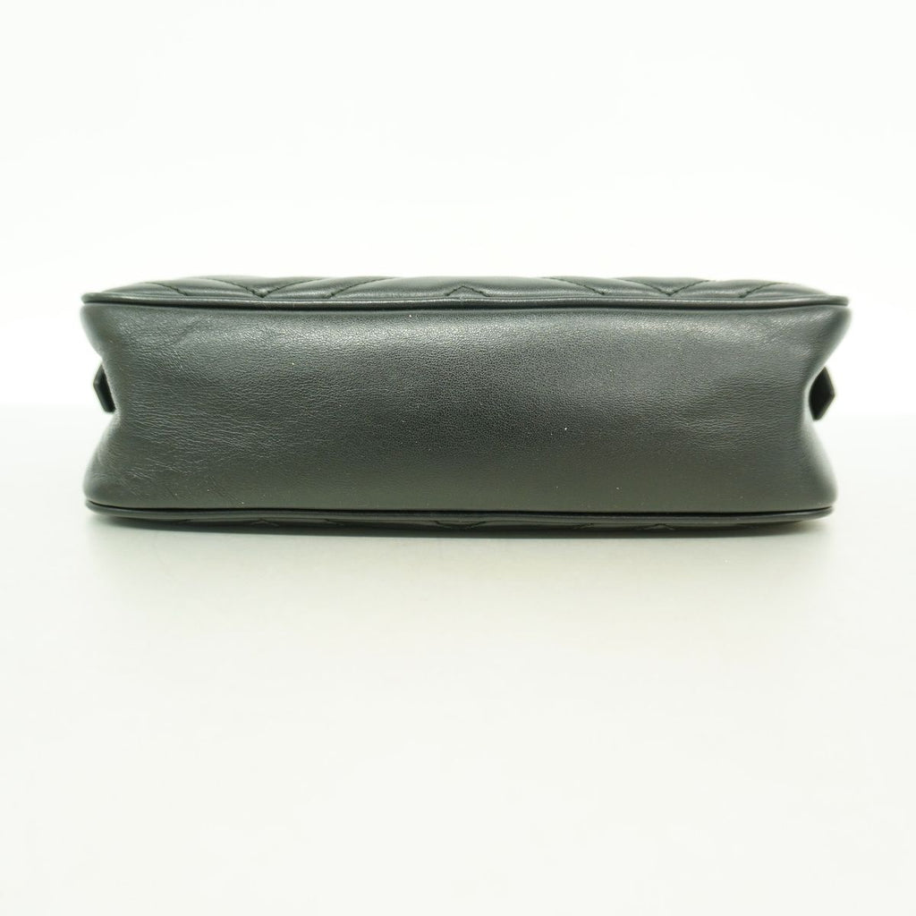 Gucci Shoulder Bag GG Marmont Leather Black Gold — view 3