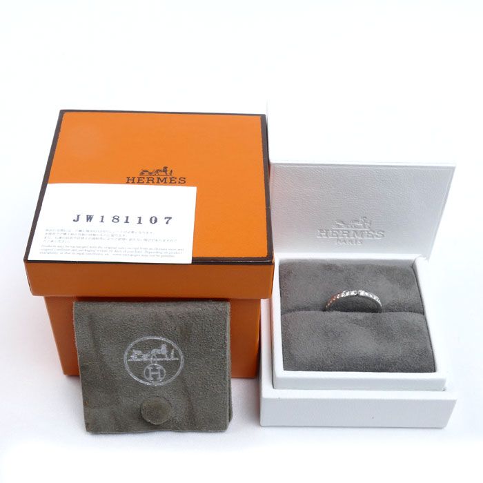 Hermes Platinum Ever Kelly Ring Diamond — view 8