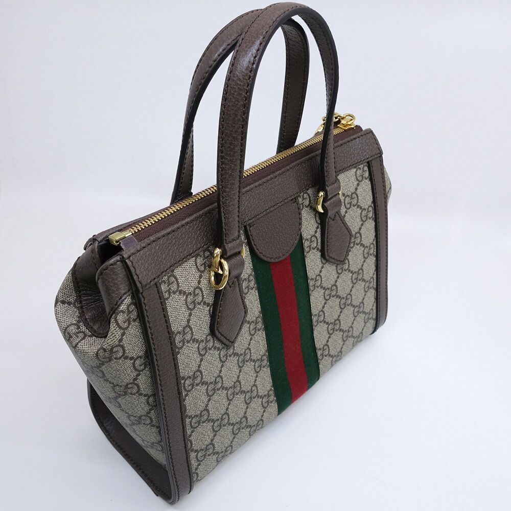 Gucci Ophidia Small Handbag 2-Way GG Supreme Canvas Gold — view 2