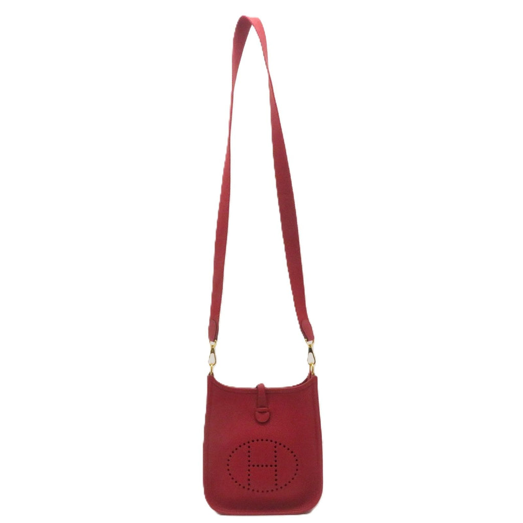 Hermes Evelyne TPM Rouge Shoulder Bag Taurillon Clemence