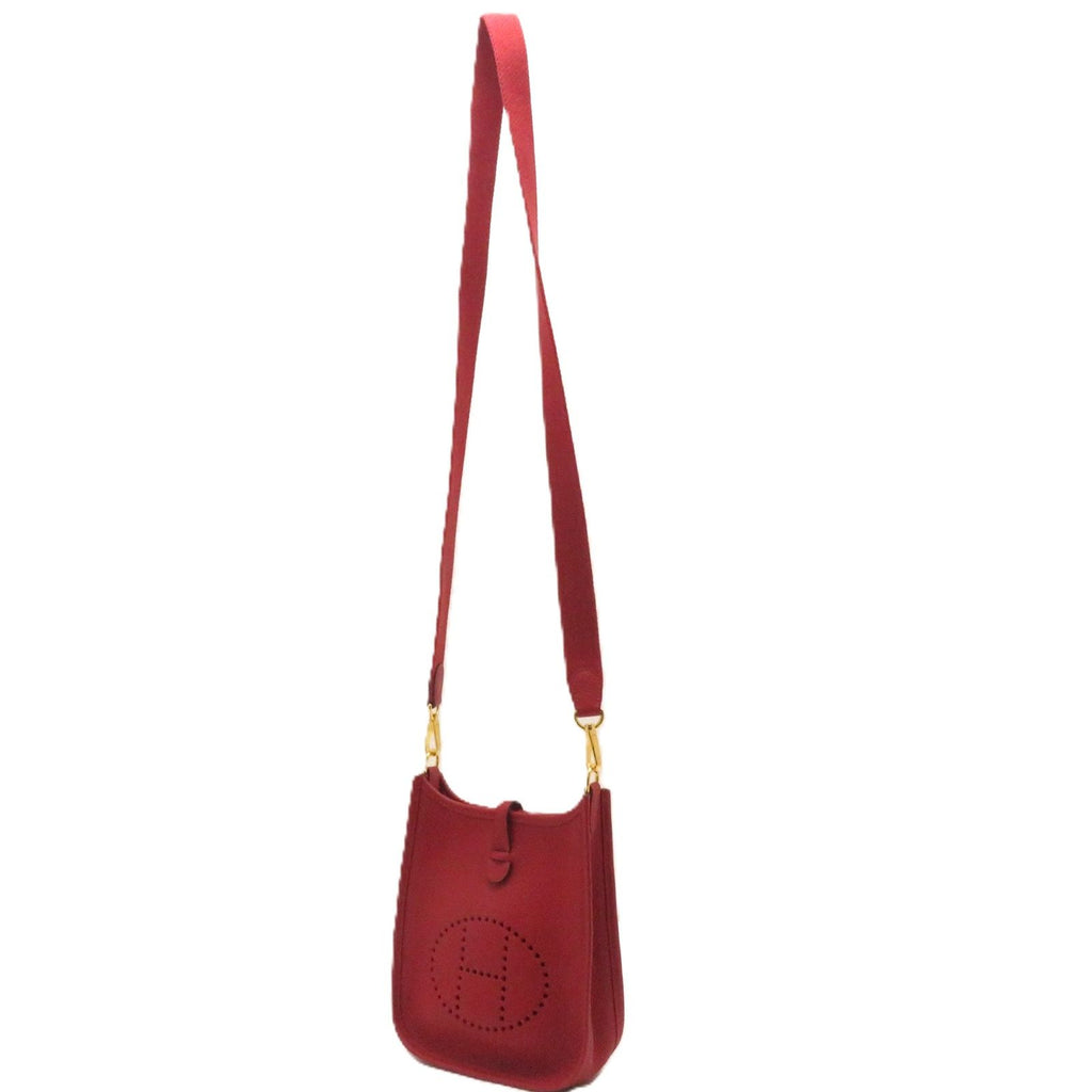 Hermes Evelyne TPM Rouge Shoulder Bag Taurillon Clemence — view 3