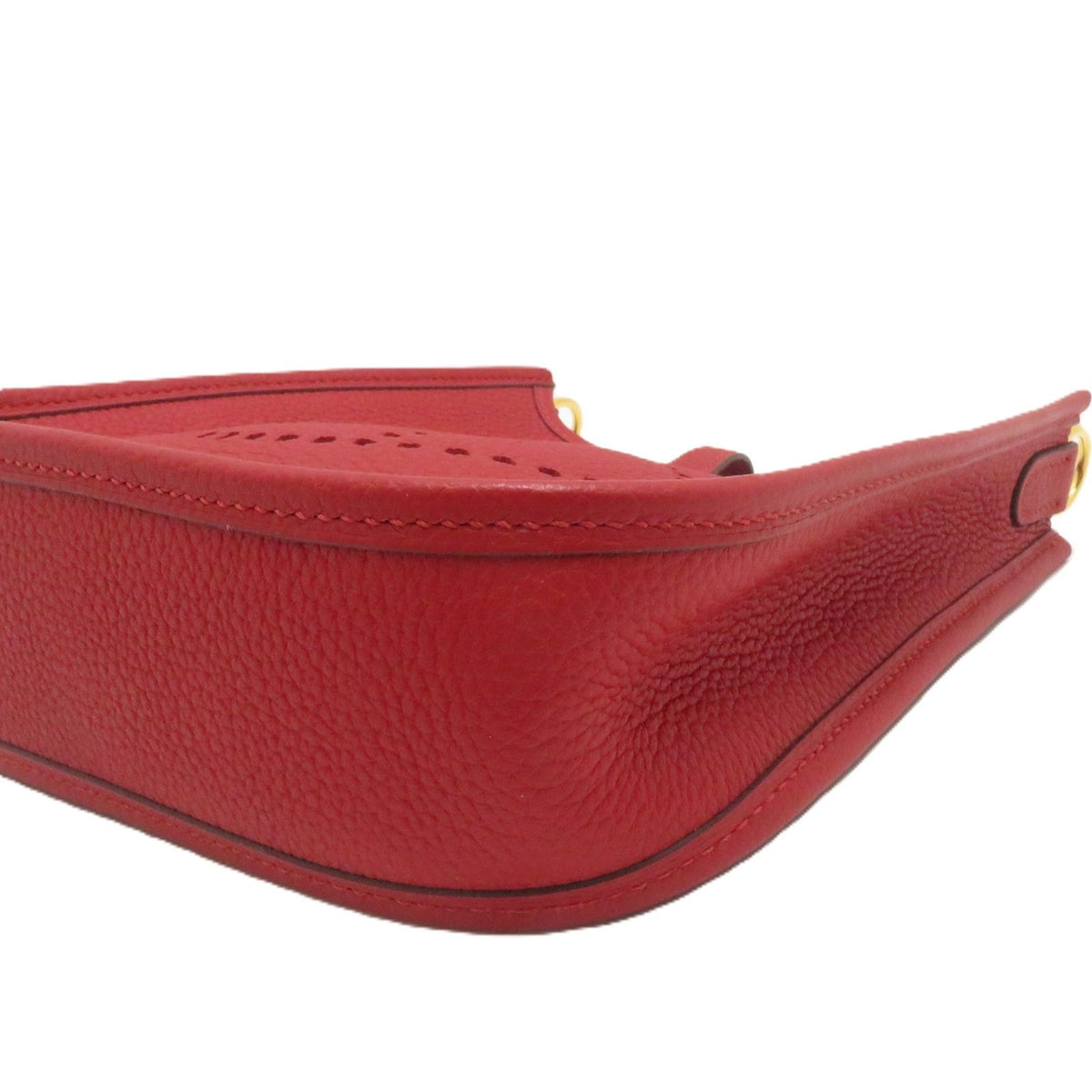Hermes Evelyne TPM Rouge Shoulder Bag Taurillon Clemence — view 7
