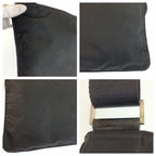 Prada Tessuto Black Silver Nylon Shoulder Bag Pochette — view 5