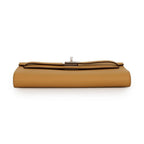Hermes Kelly Wallet Long to Go Sesame Silver Evercolor — view 3