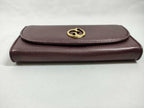 Gucci Wallet Double G Continental Bordeaux Leather Bifold Gold — view 4