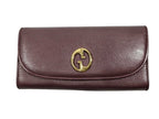 Gucci Wallet Double G Continental Bordeaux Leather Bifold Gold