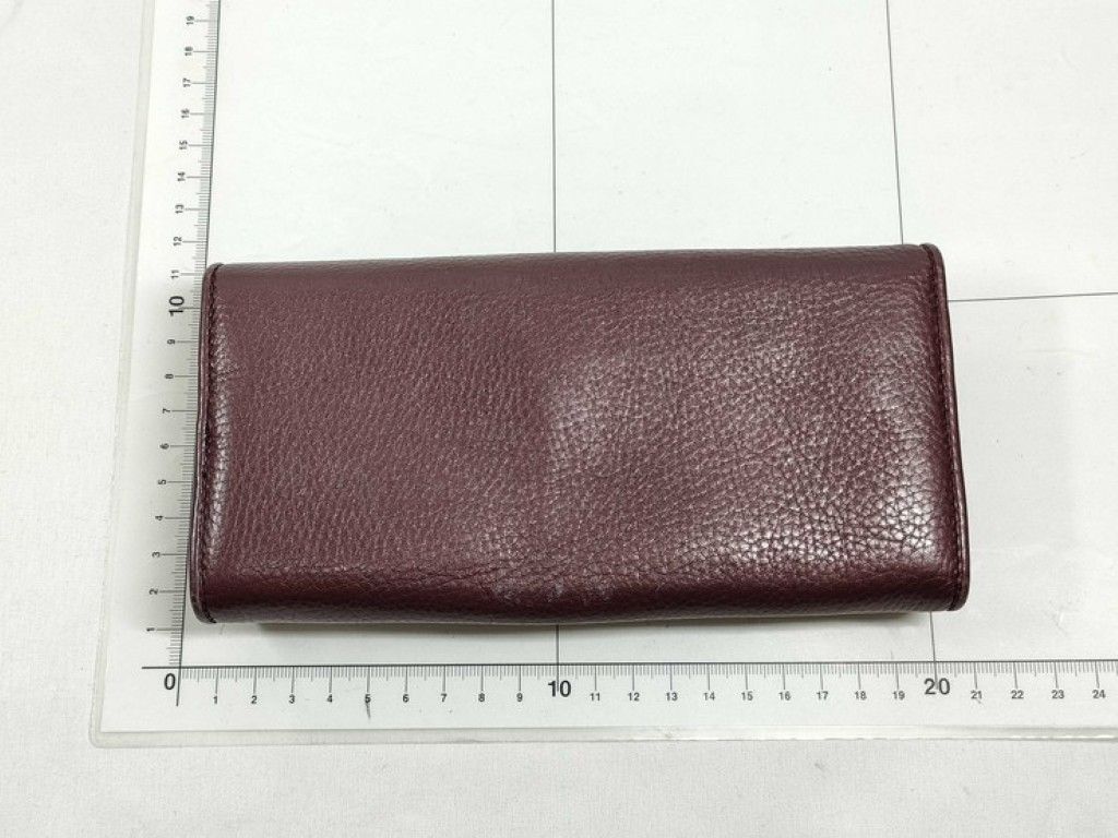 Gucci Wallet Double G Continental Bordeaux Leather Bifold Gold — view 2