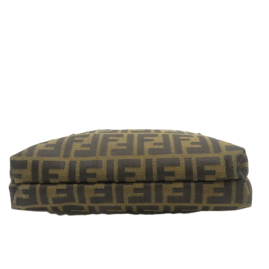 Fendi Zucca Beige Dark Brown Canvas Resa Handbag — view 5