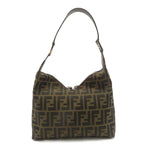 Fendi Zucca Beige Dark Brown Canvas Resa Handbag — view 2