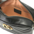 Gucci GG Marmont Quilted Shoulder Bag Leather Black — view 7