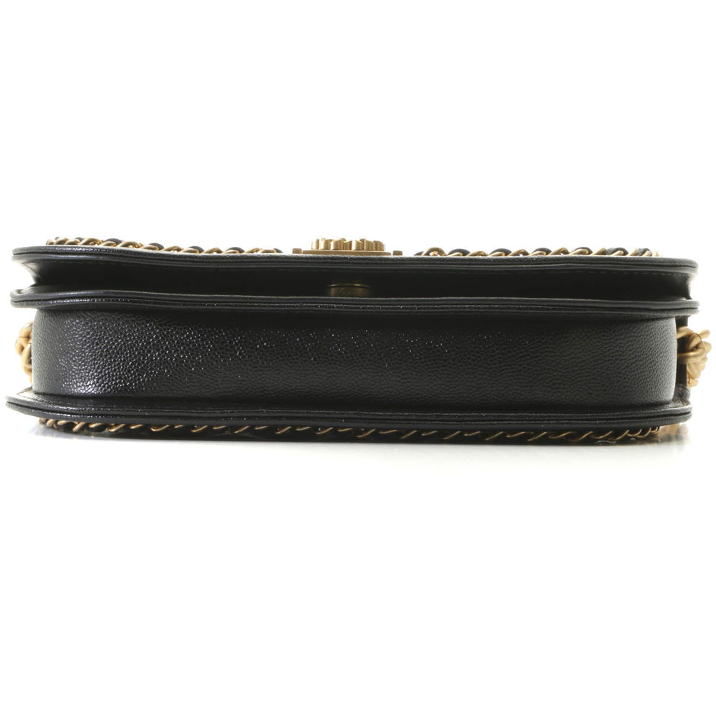 Chanel Chain Shoulder Bag Caviar Leather Black — view 3