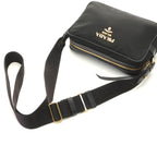 Prada Small Pouch Shoulder Bag Nylon Leather Black — view 4