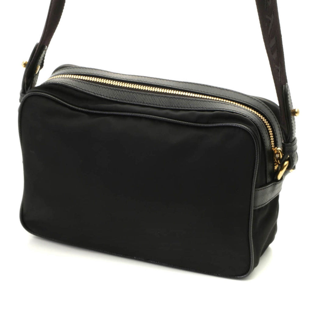 Prada Small Pouch Shoulder Bag Nylon Leather Black — view 2