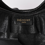 Saint Laurent Tropez Leather Bag Handbag Black Silver — view 8